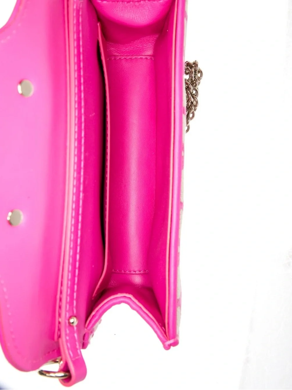 Valentino V Logo pink leather beige canvas purse 👛